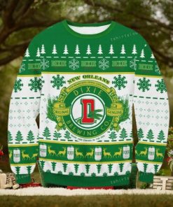 New Orleans Brewery Dixie Beer Logo Christmas Ugly Sweater Party