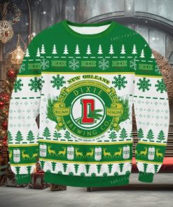 New Orleans Brewery Dixie Beer Logo Christmas Ugly Sweater Party