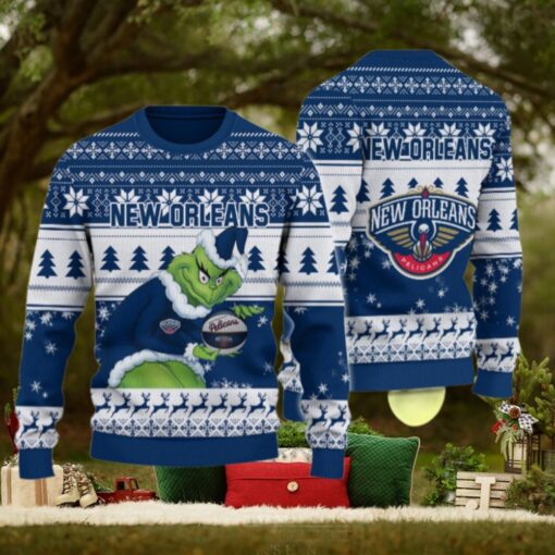 New Orleans Pelicans Grinch Christmas Ugly Sweater