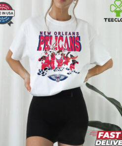 New Orleans Pelicans Looney Tunes characters NBA basketball shirt