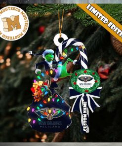New Orleans Pelicans NBA Grinch Candy Cane Personalized Xmas Gifts Christmas Tree Decorations Ornament_86706727 1