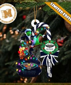 New Orleans Pelicans NBA Grinch Candy Cane Personalized Xmas Gifts Christmas Tree Decorations Ornament_86706727 1
