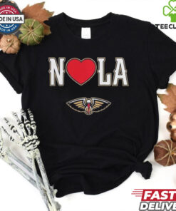 New Orleans Pelicans Nola Heart NBA T Shirt