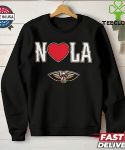 New Orleans Pelicans Nola Heart NBA T Shirt