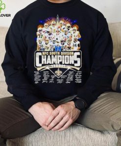 New Orleans Saints 2024 NFC South Division Champions signatures hoodie, sweater, longsleeve, shirt v-neck, t-shirt