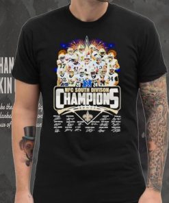 New Orleans Saints 2024 NFC South Division Champions signatures hoodie, sweater, longsleeve, shirt v-neck, t-shirt