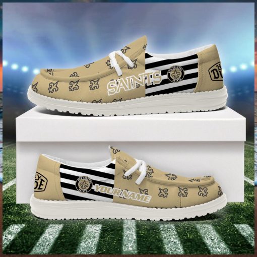 New Orleans Saints 2024 Version Personalized Hey Dude Shoes