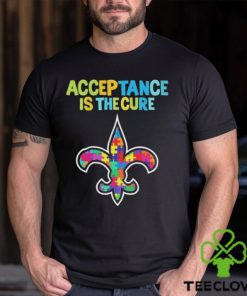 New Orleans Saints Acceptance Is The Cure Autism T Shirt