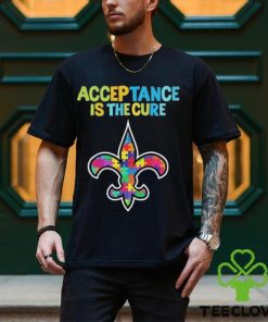 New Orleans Saints Acceptance Is The Cure Autism T Shirt 3 New Orleans Saints Acceptance Is The Cure Autism T Shirt