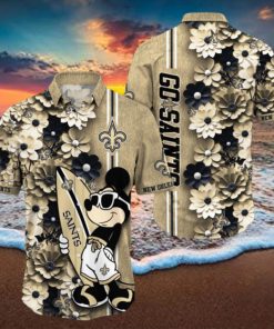 New Orleans Saints Aloha Mick Pattern Hawaiian Shirt For Fans