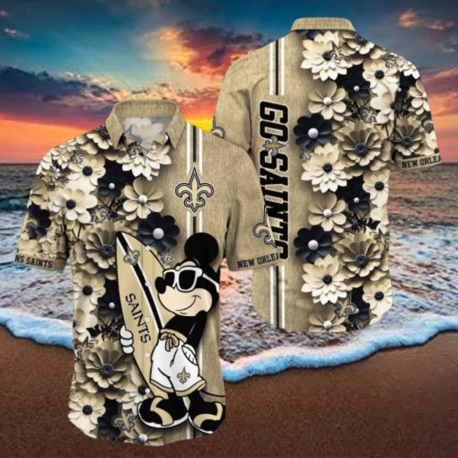 New Orleans Saints Aloha Mick Pattern Hawaiian Shirt For Fans