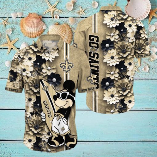 New Orleans Saints Aloha Mick Pattern Hawaiian Shirt For Fans