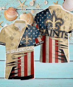 New Orleans Saints American 3D All Over Print Flag Hawaiian Shirt For Men And Women Gift Beach Holiday