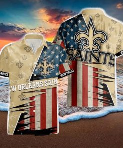 New Orleans Saints American 3D All Over Print Flag Hawaiian Shirt For Men And Women Gift Beach Holiday