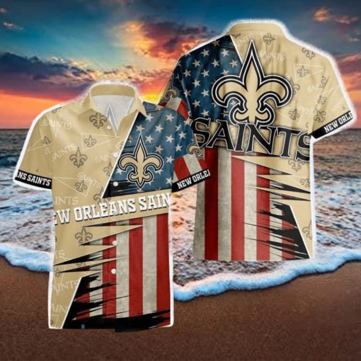 New Orleans Saints American 3D All Over Print Flag Hawaiian Shirt For Men And Women Gift Beach Holiday