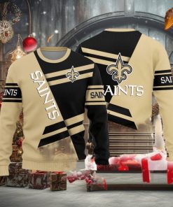 New Orleans Saints Basic Pattern Knitted Ugly Christmas Sweater AOP Gift For Men And Women