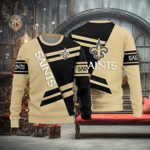 New Orleans Saints Basic Pattern Ugly Christmas Sweater