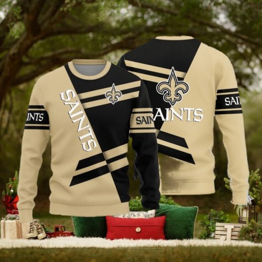 New Orleans Saints Basic Pattern Ugly Christmas Sweater