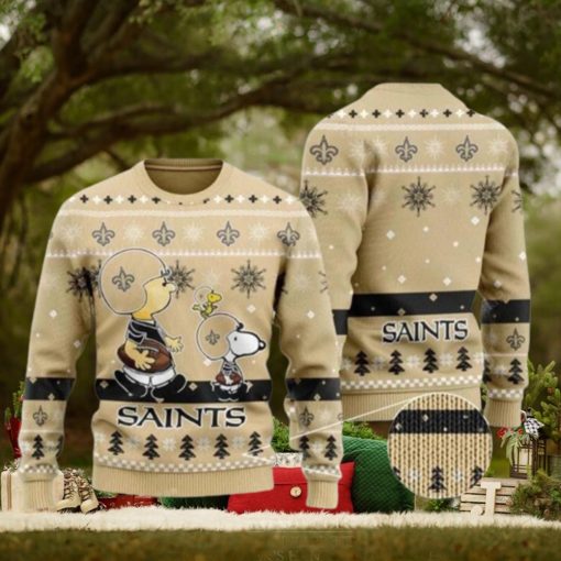 New Orleans Saints Charlie Brown Peanuts Snoopy Ugly Christmas Sweaters