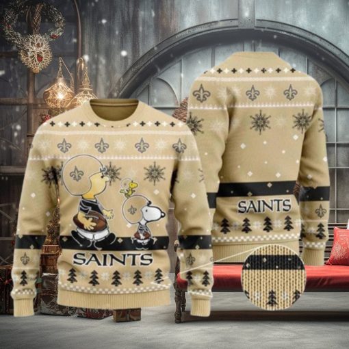 New Orleans Saints Charlie Brown Peanuts Snoopy Ugly Christmas Sweaters