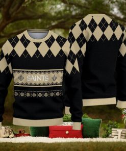 New Orleans Saints Christmas Caro Pattern Ugly Sweater For Men Women