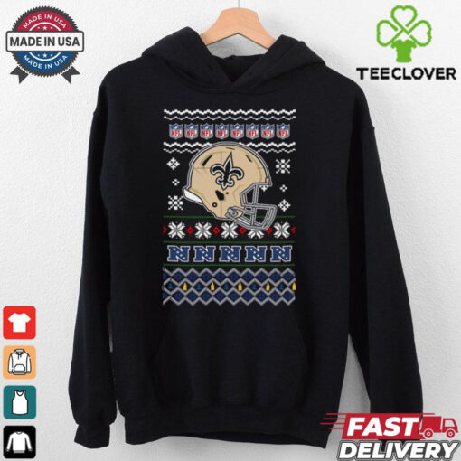 New Orleans Saints Christmas NFL football Christmas helmet shirt