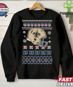 New Orleans Saints Christmas NFL football Christmas helmet shirt