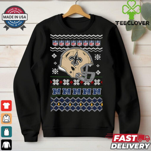 New Orleans Saints Christmas NFL football Christmas helmet shirt