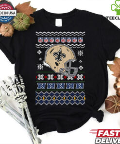 New Orleans Saints Christmas NFL football Christmas helmet shirt