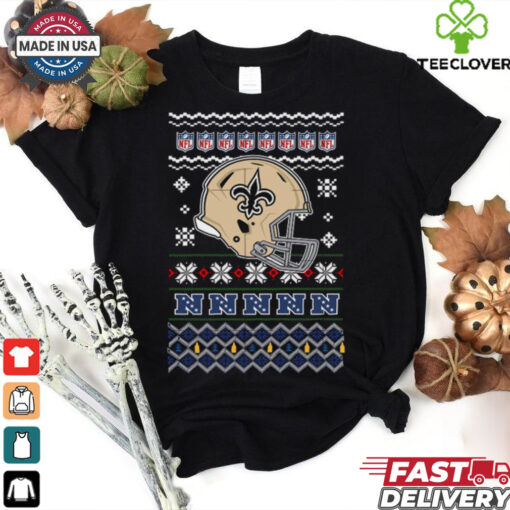 New Orleans Saints Christmas NFL football Christmas helmet shirt