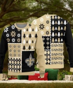 New Orleans Saints Christmas Pattern Christmas Ugly Christmas Sweaters