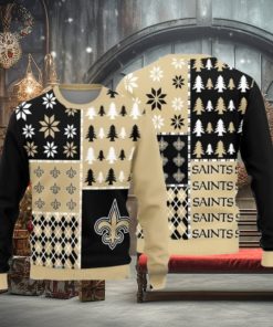 New Orleans Saints Christmas Pattern Christmas Ugly Christmas Sweaters 1 New Orleans Saints Christmas Pattern Christmas Ugly Christmas Sweaters