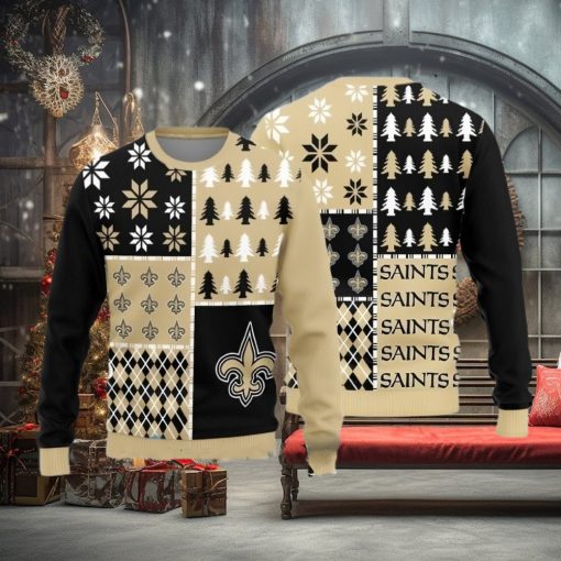 New Orleans Saints Christmas Pattern Ugly Christmas Sweater Christmas Gift