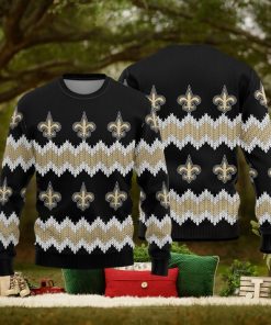 New Orleans Saints Christmas Pattern Ugly Christmas Sweater Cocoa AOP Gift For Fans