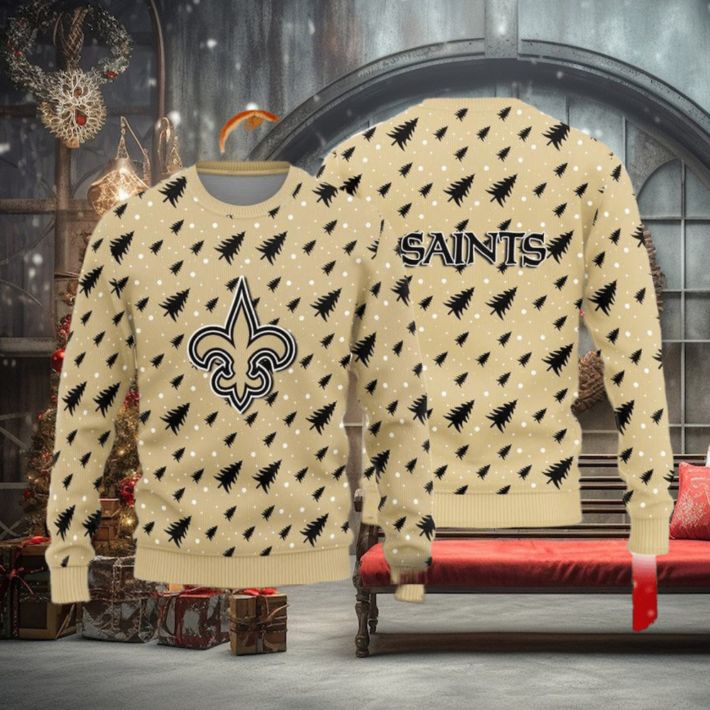 New Orleans Saints Basic Pattern Knitted Ugly Christmas Sweater