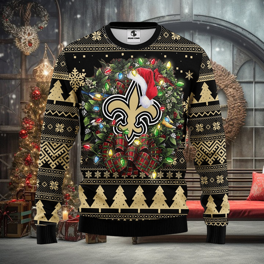 New Orleans Saints Christmas Ugly Sweater New Orleans Saints Christmas Ugly Sweater