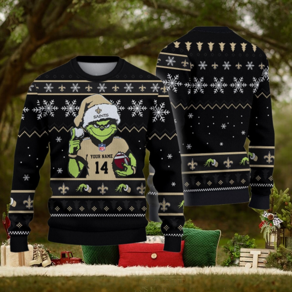 New Orleans Saints Custom Chrismas Ugly Sweater New Orleans Saints Custom Chrismas Ugly Sweater