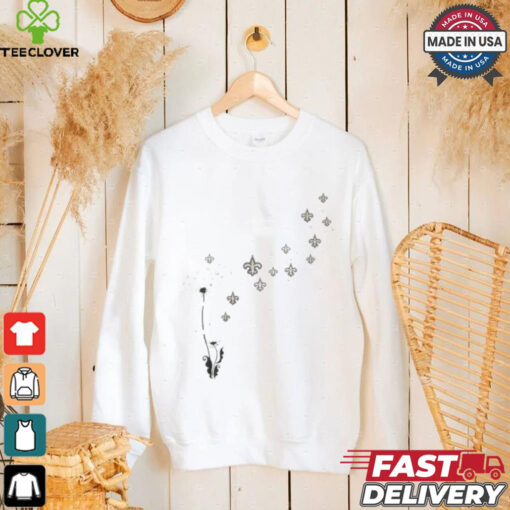 New Orleans Saints Floral Dandelion Shirt