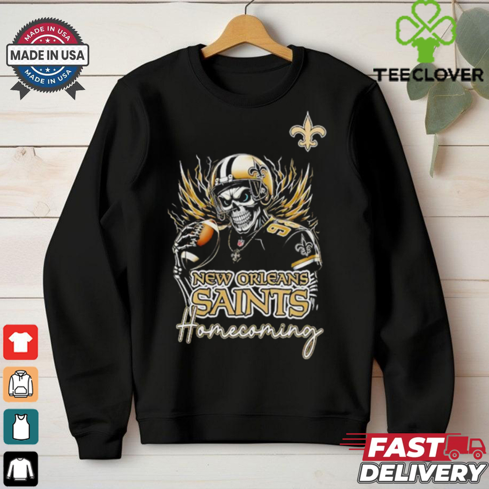 New Orleans Saints Football Homecoming 2024 skeleton player shirt New Orleans Saints Football Homecoming 2024 skeleton player shirt