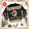 New Orleans Saints Grateful Dead SKull And Bears Custom Name Ugly Sweater NFL Football Christmas Shirt