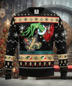 New Orleans Saints Grinch Christmas Ugly Sweater