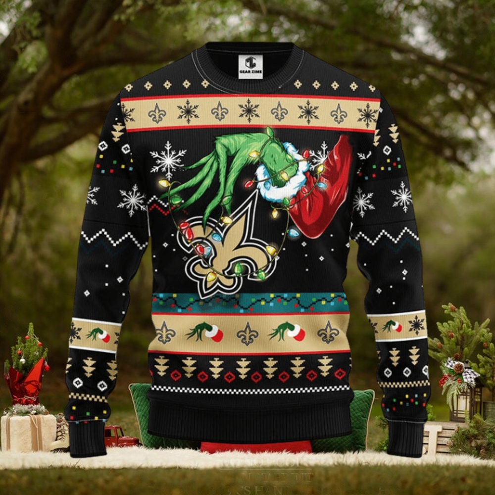 New Orleans Saints Grinch Christmas Ugly Sweater New Orleans Saints Grinch Christmas Ugly Sweater