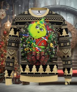 New Orleans Saints Grinch Hug Ugly Christmas Sweater
