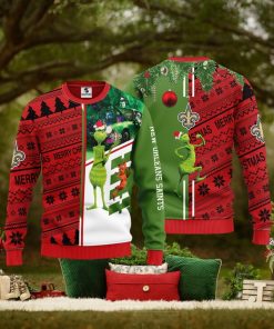 New Orleans Saints Grinch & Scooby Doo Christmas Ugly Sweater 1