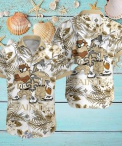 New Orleans Saints Hawaiian Shirt Taz and Bugs For NFL Team