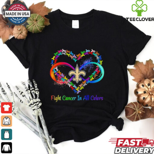 New Orleans Saints Heart Fight Cancer in All Colors shirt