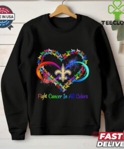 New Orleans Saints Heart Fight Cancer in All Colors shirt