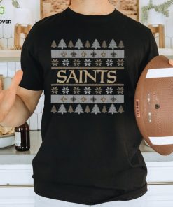 New Orleans Saints Holiday Christmas Tree T Shirt