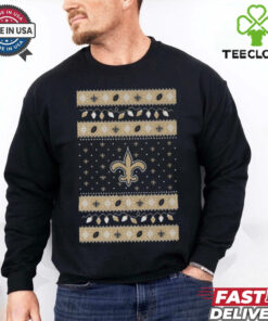 New Orleans Saints Holiday Lights Sweater T Shirt