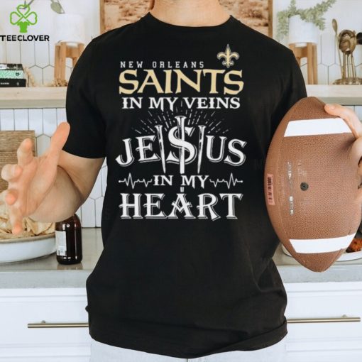 New Orleans Saints In My Vien Jesus In My Heart Logo Shirt